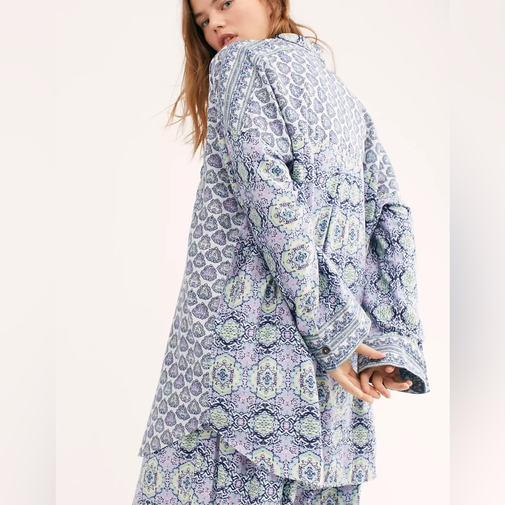 Intimately by Free People Happy Holibabe Sleep Shirt in Indigo Blue Size M